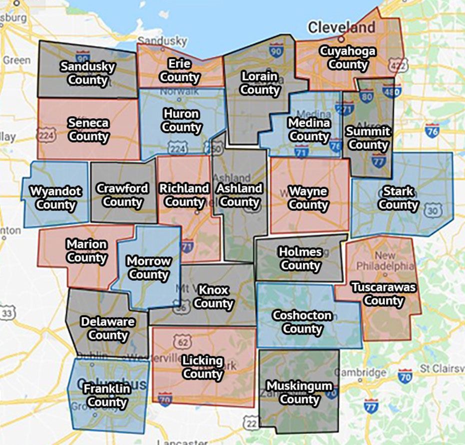 All American Roof Pro's Service Area Map